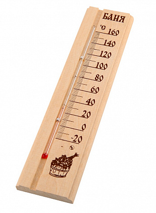 Термометр для бани и сауны в блистере "Баня"295*55*15мм арт.27010