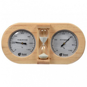 Термометр с гигрометром Банная станция с песочными часами