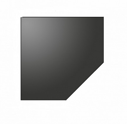 Лист напольный угловой BLACK (1100*1100*2мм)