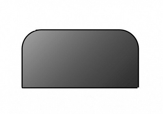 Лист предтопочный BLACK 980х980х0,5мм (R75)