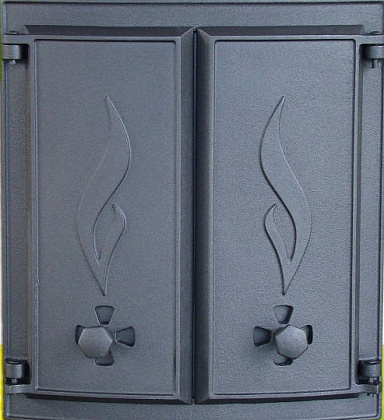 Дверца двустворчатая с дополнительной решеткой FIN H3505